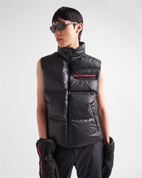 prada light nylon down vest|Prada light re nylon puffer.